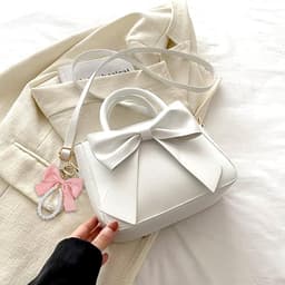 Bow Shoulder Bag (White)