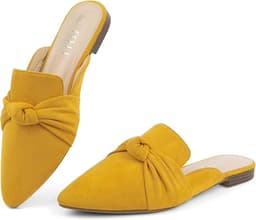 Pointed Toe Slip on Women Mules Flats