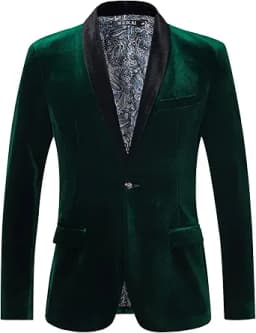 Green Velvet Blazer