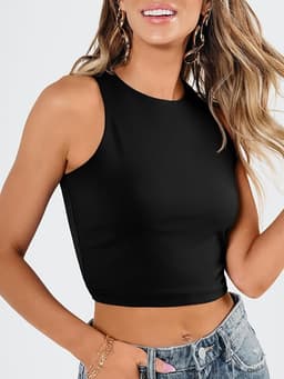 Sexy Sleeveless Double Lined Crop Tops