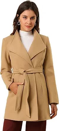 Classic Stand Collar Belted Pea Coat