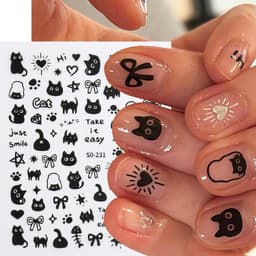 8Sheet Cute Cat Nail Art Stickers