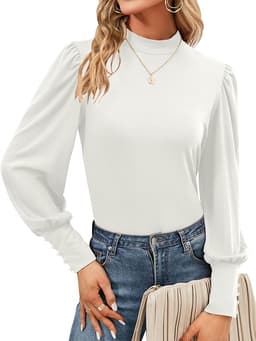 Button Cuffs Pullovers Shirts Blouse