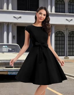 Women's Vintage Cap Sleeve Party Dress