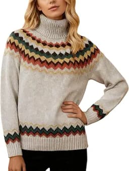 Christmas Knit Turtleneck Sweater