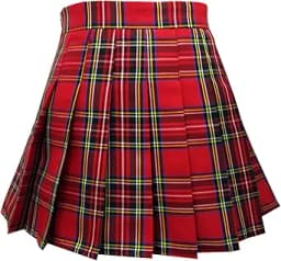 Tartan Pleated Mini Skirt