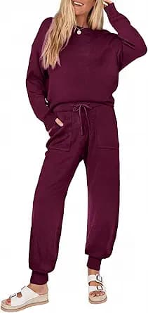 Burgundy Knit Loungewear Set