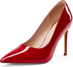 Elisabet Tang Women\'s High Heels Pumps Closed Pointed Toe Stiletto 4inch Heels Classic Office Special Dressy Wedding Pump Shoes