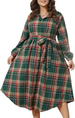 Plaid Shirt Dress
