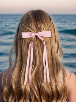 4pcs Tassel Ribbon Bowknot Hair Clips