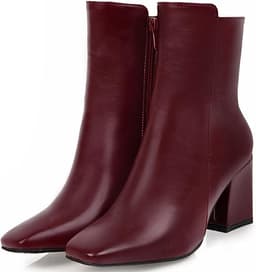 Matching Ankle Boots (Burgundy)