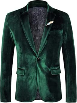 Emerald Velvet Blazer
