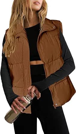 Stand Collar Zip Up Puffer Vest
