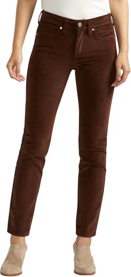 Mid Rise Straight Leg Corduroy Pant