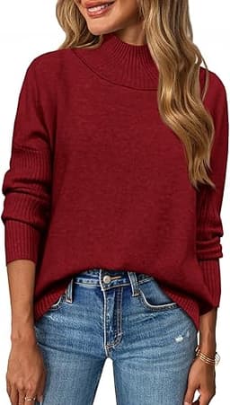 Mock Neck Sweater Tops