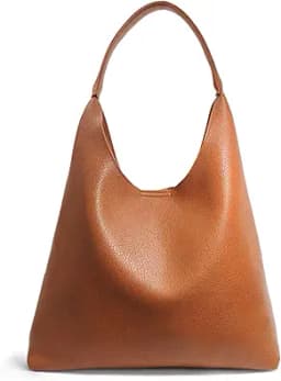 Soft Vegan Leather Slouchy Tote Handbag