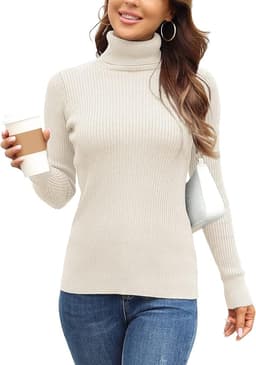 Women's Ribbed Turtleneck Sweater