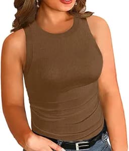 Ribbed Racerback Cami Tank Top