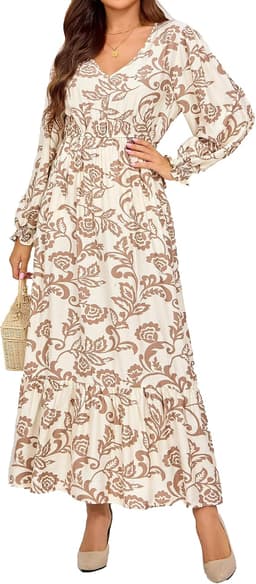 3/4 Sleeve Empire Waist Dress for Women