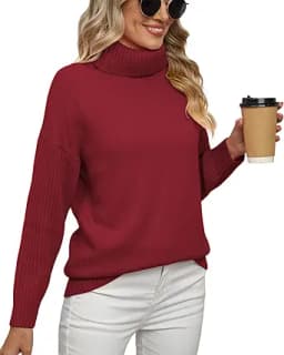 Chunky Ribbed Turtleneck Pullover