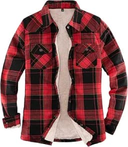 Red Plaid Sherpa Shacket