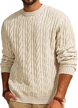 Cream Cable Knit Sweater