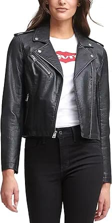 Classic Faux Leather Moto Jacket (Black)
