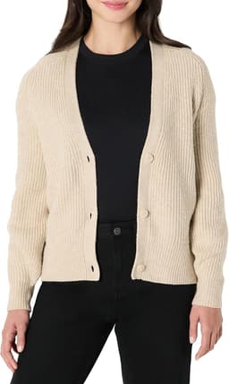 Soft Touch Ribbed Blouson Cardigan