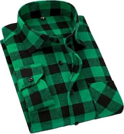 Green Plaid Flannel Shirt