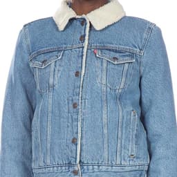 Sherpa Lined Denim Trucker Jacket