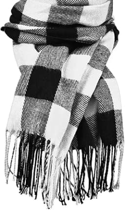 Clothirily Womens Winter Scarf, Fashion Cashmere Feel Plaid Scarfs for Women, Pashmina Shawls and Wraps, Long Blanket Scarf