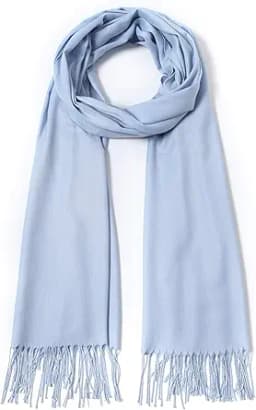 Large Pashmina Shawl Wrap Scarf (Blue)