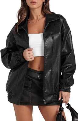Leather Jacket Women Faux
