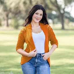 Short Sleeve Crochet Knitted Bolero Shrug