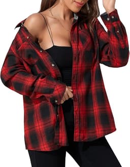 Buffalo Plaid Flannel Shirts for Women
