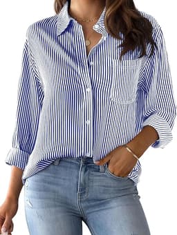 Women's Button Down Striped Shirts